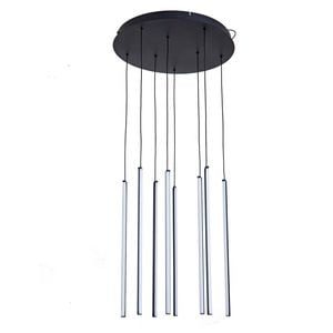 Centric - 8 Light Drop LED Pendant - Black (Tri-Colour)