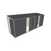 Build-a-Shed 1.5 x 5.2 x 2m Sliding Door Tunnel Shed with 2 Sliding Side Doors - Grey