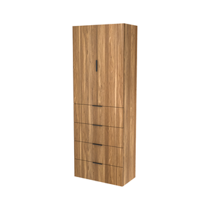 Lugna 2048 x 750 x 380mm Cove 3 Shelf 4 Drawers Double Door Storage Cabinet