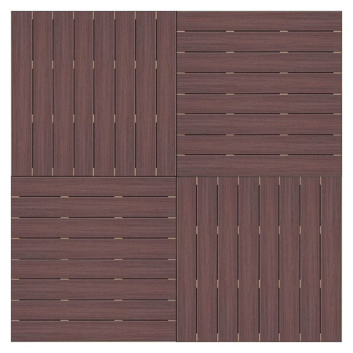 Good Times Decking 130-220mm (High) 2288 x 2288mm Ekodeck Riverbank Red 4 Module Kit