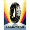 Nostalgic Art Goodyear Rainbow Wheel 30x40cm Large Metal Sign Wall Hanging Decor