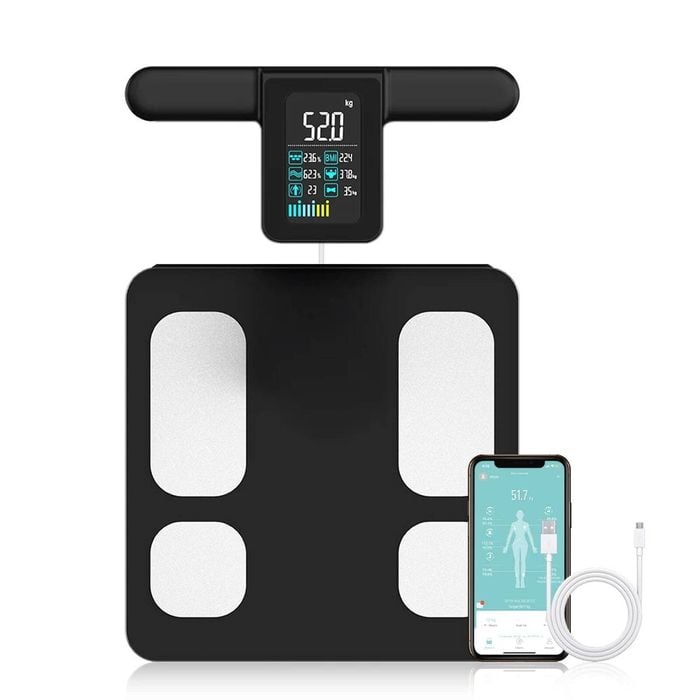 Smart Body Fat Scale with Handle Black