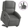 vidaXL Stand up Recliner Chair Office Armchair Single Sofa Dark Grey Fabric