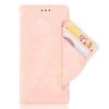 Premium Leather Wallet Flip Case TPU Cover Card - For Apple iPhone 15 Pro Max (Pink)