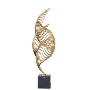 Anydeco 46cm Spiral Leaves Luxury Gold Metal Tabletop Home Decor