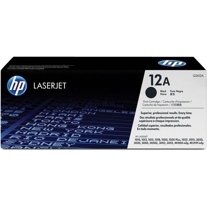 Hp 12a (q2612a) Original Standard Yield Laser Toner Cartridge - Single Pack - Black - 1 Each - 2000 Pages