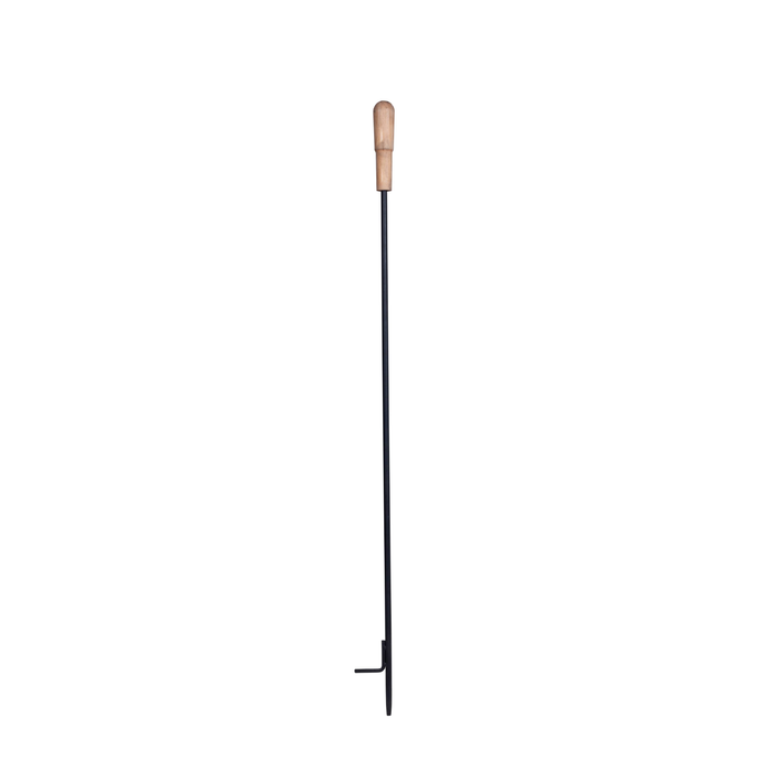 Glow 3.5 x 100cm Premium Poker Black Steel with Timber Handle 