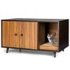 Costway Wooden Sideboard 2in1 Storage Cabinet w/2 Doors & Scratching Pad
