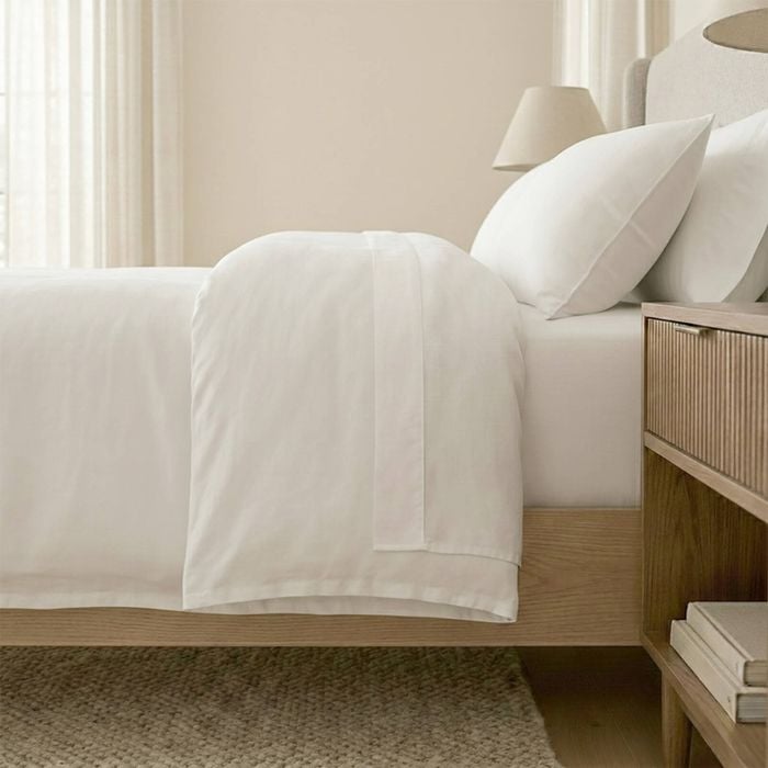 Renee Taylor Soft Washed Linen Cotton European Pillowcase White