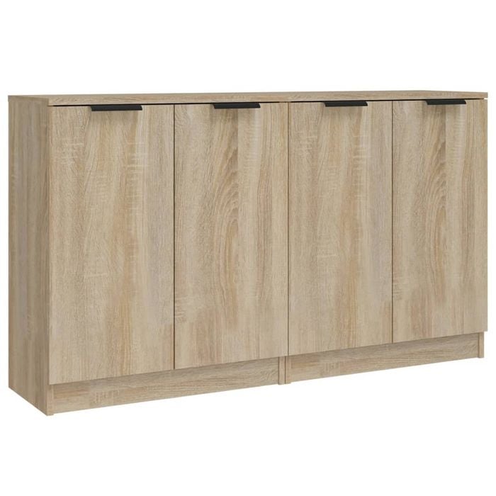 vidaXL 2x Sideboards Composite Cupboard Organiser Storage