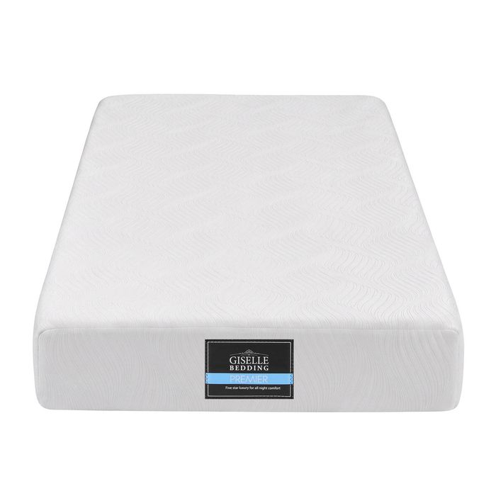 Giselle 25cm King Single Hybrid Mattress Soft Knitted Fabric Edge Support Gel Foam