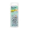 Zenith 3/16"x18mm Zinc Plated Round Head Bolt And Nut - 20 Pack