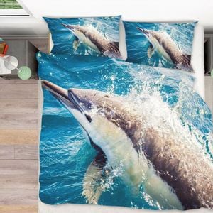 3D Ocean Dolphin 303 Bed Pillowcases Quilt King Single Size