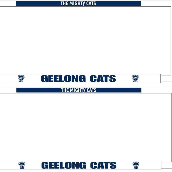 AFL Car Number Plate Frame Set Of Two - Geelong Cats - Front/Back
