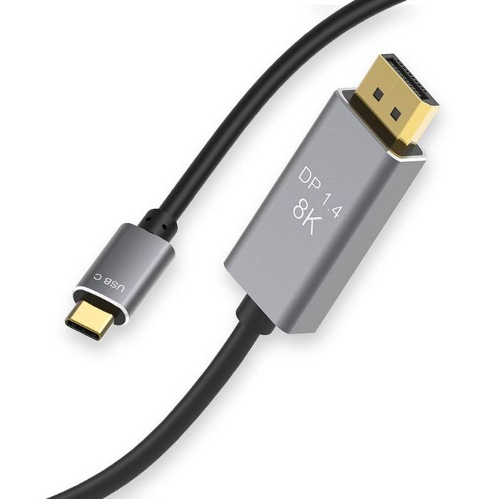 USB-C to DP Cable 1.8m Type-C to DisplayPort 1.4 8K@30Hz 4K@144Hz Adapter for MacBook PC Laptop