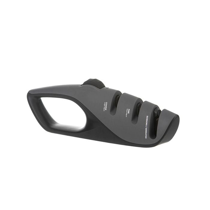 Ladelle Essentials Multi-Angle Knife Sharpener Handheld Kitchen Tool Charcoal
