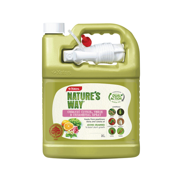 Yates 3L Nature's Way Organic Citrus Vegie And Ornamental Insect Spray