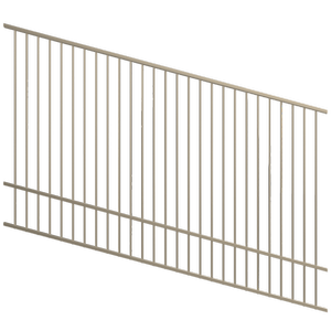 ProtectorAl 1201-2400W x 1500H Paperbark Flat Top Pool Fence Panel Raked Up to 15º