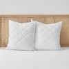 ESSN Healthguard Allergy Sensitive Cotton Cover Quilted Waterproof Pillow Protector (Twin Pack) Euro