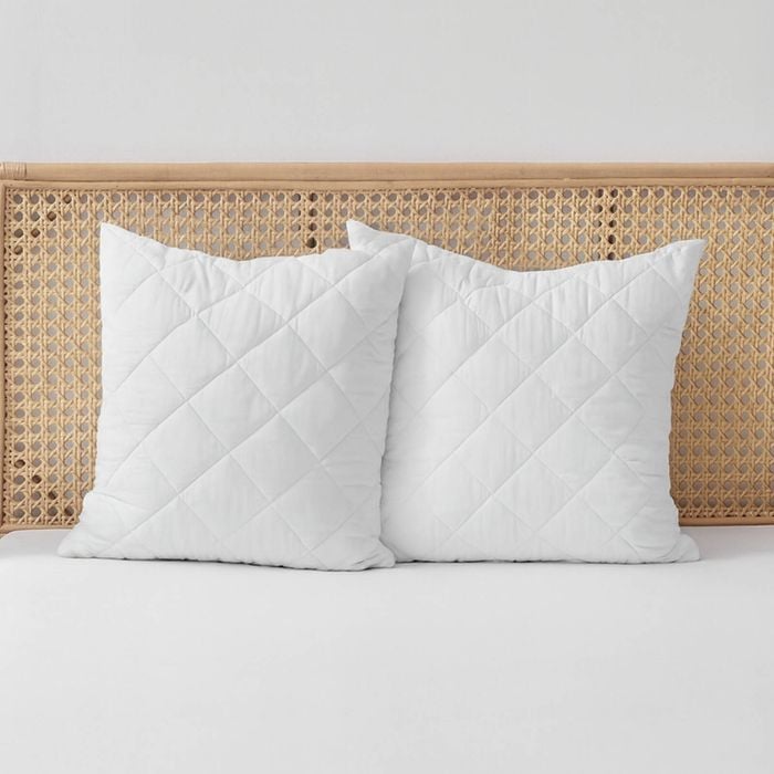 ESSN Healthguard Allergy Sensitive Cotton Cover Quilted Waterproof Pillow Protector (Twin Pack) Euro