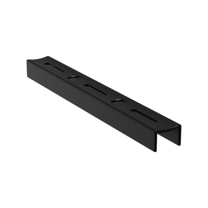 Flexi Storage Home Solutions 145mm Black Single Slot Wall Strip