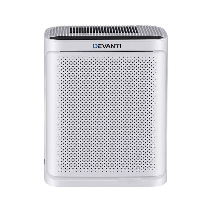 Devanti Air Purifier With 2 Layer Hepa Filter Display White