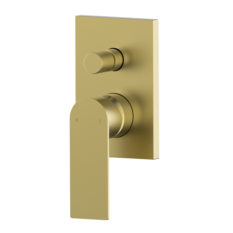 Mondella Brushed Brass Rococo Bath/Shower Diverter Mixer