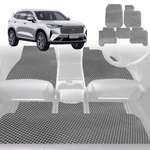 6D Diamond Car Floor Mats for GWM Haval H6 2020-Current-Full Set-Grey-Outback GT