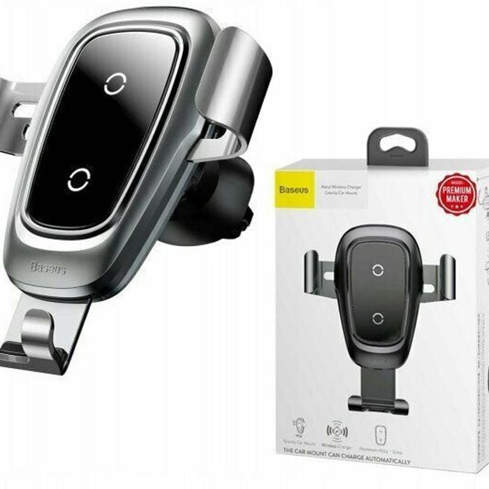 Baseus Gravity Car Phone Holder Air Vent Mount For Iphone 13 12 Samsung Sliver