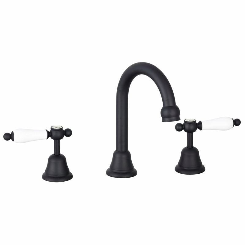  Maestro WELS 4 Star 7.5L/min Black Lever Handle Basin Set