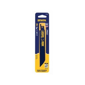 Irwin 6" 18TPI Bi-Metal Medium Metal Cutting Reciprocating Saw Blade - 5 Pack