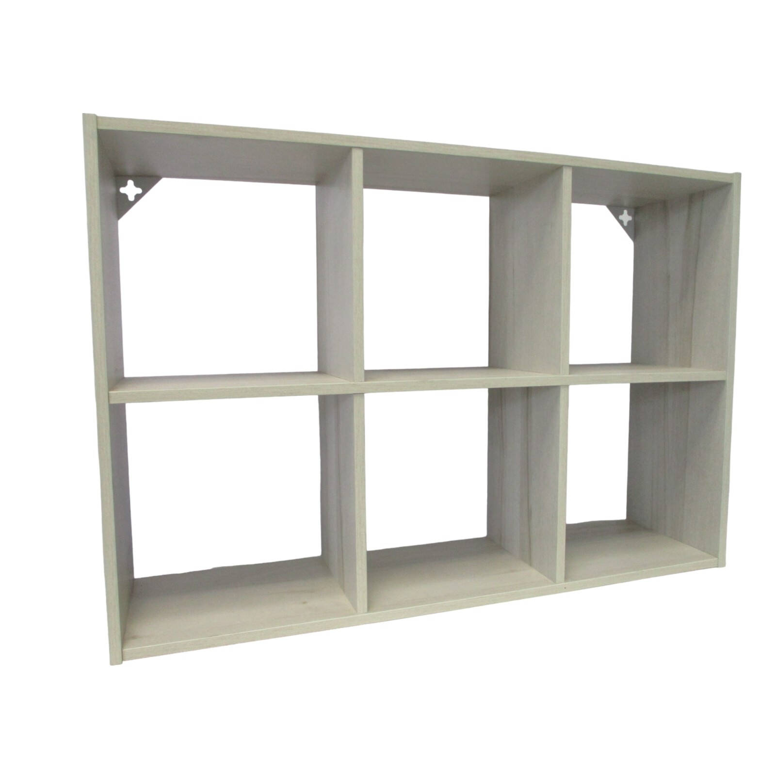 All Set Mini Brown 6 Cube Storage Shelf/Wall Shelf thumbnail 2