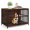 Costway 100cm Dog Kennel Heavy-duty Dog Cage Crate Brown