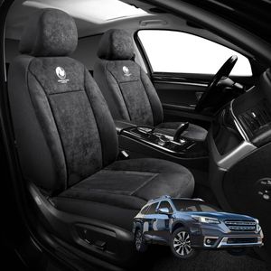 Australian Goose Edition Front Seat Covers for Subaru Outback 2015 - 2021 (5GEN, 6GEN) - Suede, Universal Fit - Black