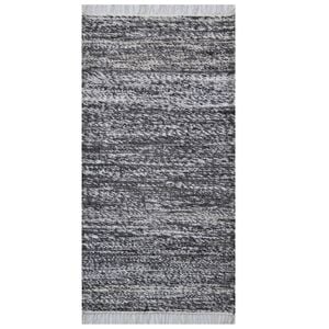 Abstract Handwoven Jute Rug - Whistler - Chocolate - 80x150cm