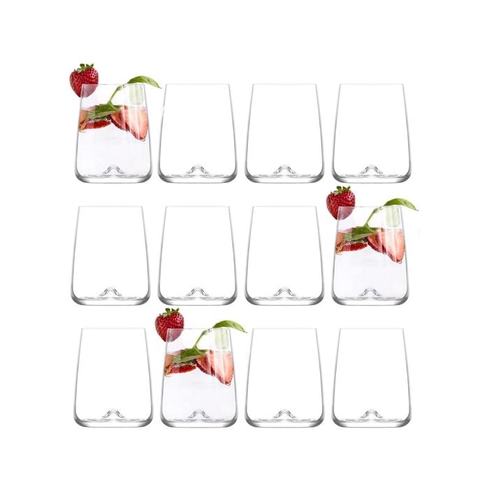 Terra Tumbler Glasses - 475ml - Clear - Pack Of 12