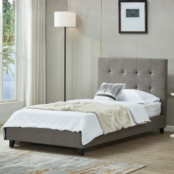 Big Lot Dark Grey Mia Bed Frame - Dark Grey, King Single