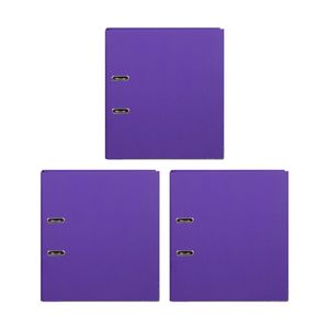 3x Marbig Pe Lever Arch File Folder A4 Document Filing Organiser Holder Purple