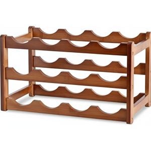 3-layer Bamboo Wine Storage Rack (12 bottles)