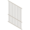 ProtectorAl 1201-2400W x 1200H Paperbark Flat Top Square Picket Pool Fence Panel Raked 16-30º