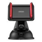 Car Holder Joyroom 360 Suction Cup Universal Phone Stand Windscreen Mount - Black & Red