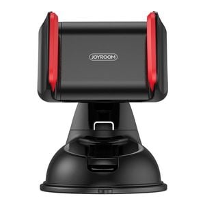 Car Holder Joyroom 360 Suction Cup Universal Phone Stand Windscreen Mount - Black & Red