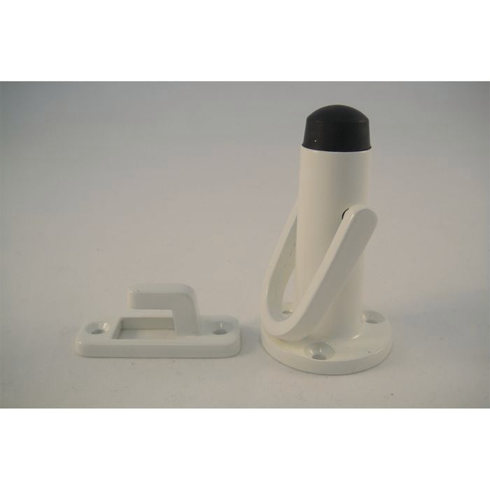 Miles Nelson Door Stop Latch Wall Mounted White