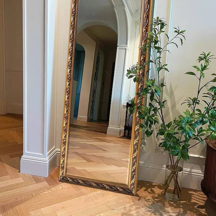 Best World French Style Full Length Mirror 80cm x 180cm Gold Decorative Freestanding Dressing Mirror