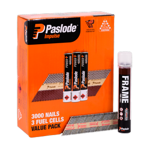Paslode 90 x 3.15mm 34° Hot Dipped Galvanised D Head Impulse Nail - 3000 Value Pack