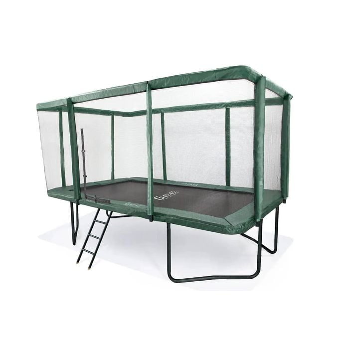 GeeTramp Force 9x14ft Rectangle Trampoline - Black Edition - High Bounce w/Australian Springs