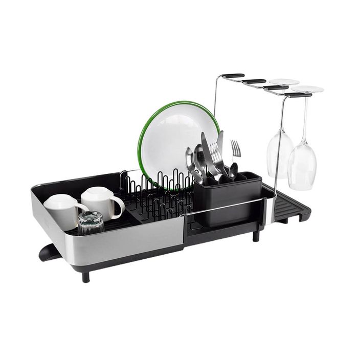 Joseph Joseph Extend Steel Plus Kitchen Dish Drying Rack Black