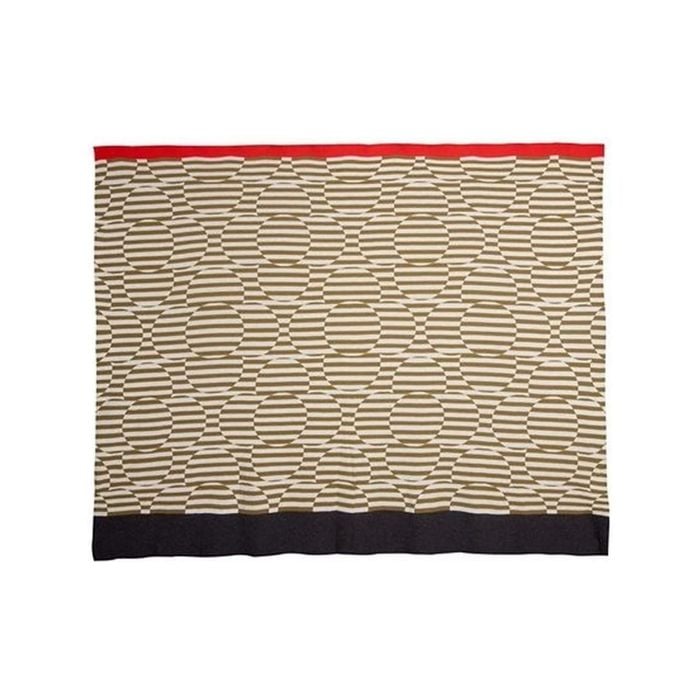 Orla Kiely Throw Stripe Flower Olive Green 200x150x1cm