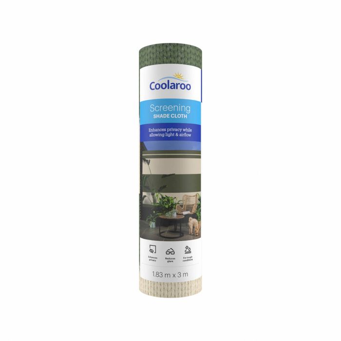 Coolaroo 1.83 x 3m Olive Green & Shell Amalfi Coast Screening Shade Cloth
