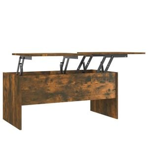 vidaXL Coffee Table Smoked Oak Accent Centre Table Furniture